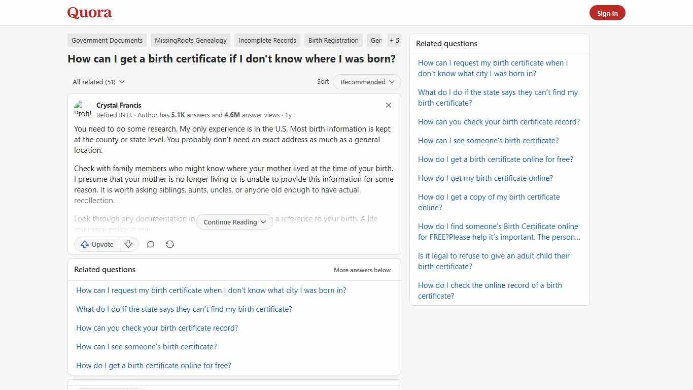 How to get a birth certificate if I don't know where I was born - Quora